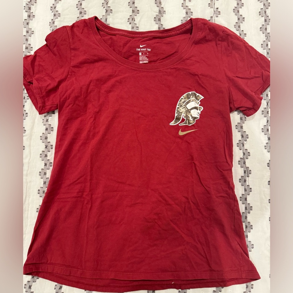 USC Trojan Camo Logo tee